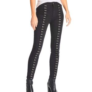 Pistola Kierra Hook-and-Eye Skinny Black Jeans